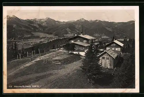 AK Neureuth-Haus, Blick auf Bergformation