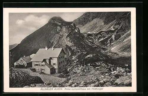 AK Prinz Luitpoldhaus /Hochvogel, Blick auf Gebirgsweg