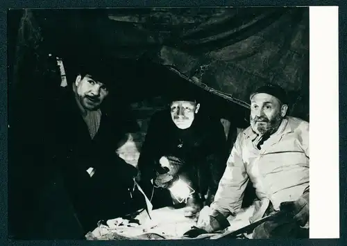 Fotografie Schauspieler Götz George, Otto Sander & Rolf Hoppe, Filmszene Der Bruch