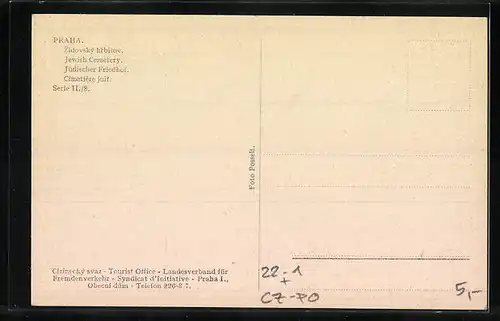 AK Prag / Praha, Zidovský hrbitov