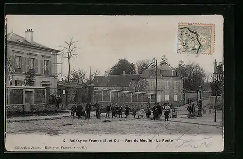 AK Roissy-en-France, Rue du Moulin, La Poste