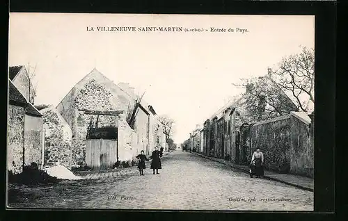AK La Villeneuve-Saint-Martin, Entrée du Pays