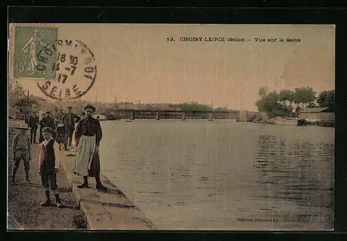 AK Choisy-le-Roi, Vue sur la Seine