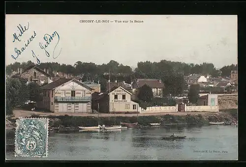 AK Choisy-le-Roi, Vue sur la Seine