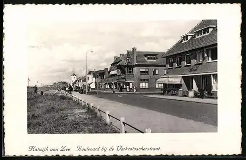 Präge-AK Katwijk aan Zee, Boulevard bij de Varkevisscherstraat