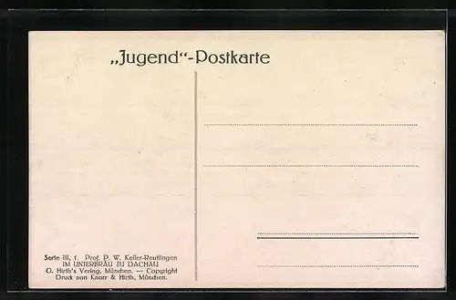 Künstler-AK G. Hirth`s Verlag, Serie: III, 1., Damen beim Bier im Unterbräu zu Dachau