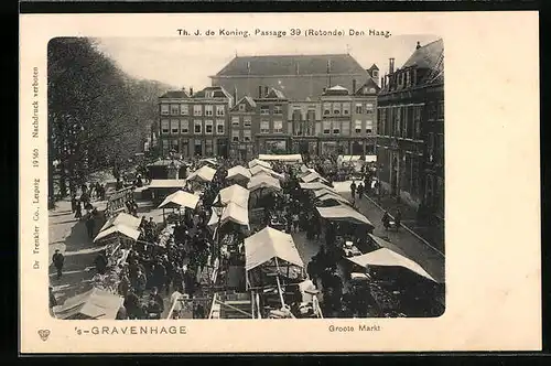 AK `s Gravenhage, Groote Markt