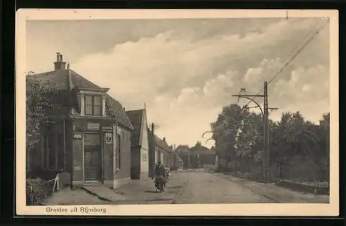 AK Rijnsburg, Strassenpartie mit Geschäft