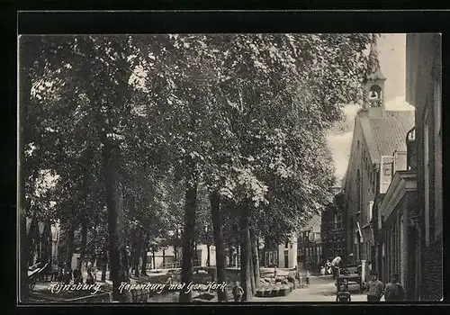 AK Rijnsburg, Rapenburg met Ger. Kerk