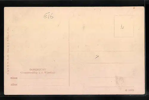 AK Dordrecht, Groentenveiling a. d. Wijnstraat