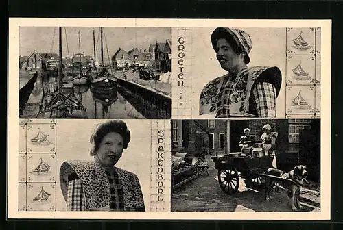 AK Spakenburg, Hafenpartie und Hundegepann, Trachten