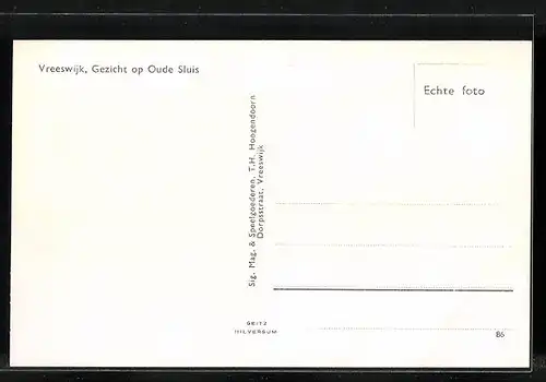 AK Vreeswijk, Gezicht op Oude Sluis