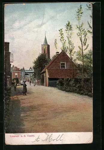 AK Loenen a. d. Vecht, Straat, Kerk