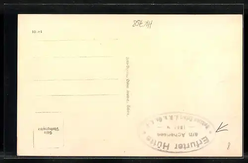 AK Erfurter Hütte am Achensee, Berghütte gegen Gebirgspanorama