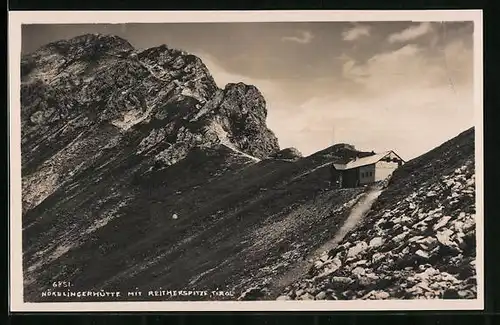 AK Nördlingerhütte, Berghütte mit Reitherspitze