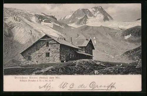 AK Dresdner Hütte, Berghütte im Stubaital