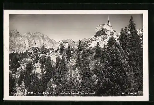 AK Erfurterhütte der A.V.S. Erfurt, Berghütte bei Maurach am Achensee /Tirol