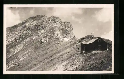 AK Nördlingerhütte, Berghütte mit Reitherspitze