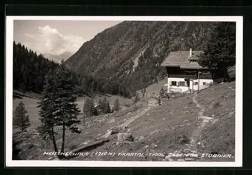 AK Meissnerhaus, Berghütte gegen die Stubaier