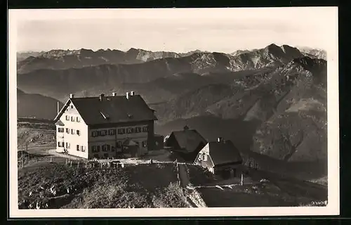 AK Rotwandhaus, Berghütte gegen Rofan und Guffert