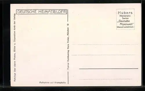 AK Kreuzeckhaus, Berghütte mit Alpspitze