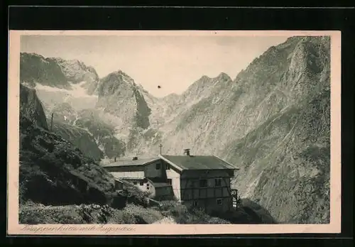 AK Knappenhütte, Berghütte mit Zugspitze