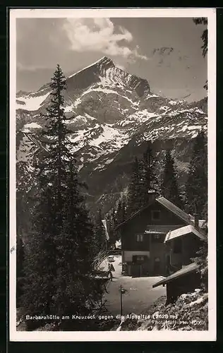 AK Barbarahütte, Gesamtansicht gegen die Alpspitze