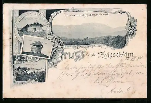 AK Zwiesel-Alm, Ansicht mit Kirchstein und Benediktenwand