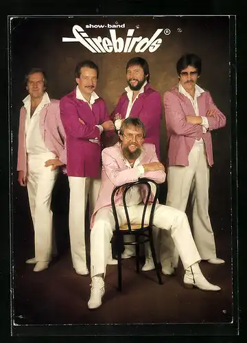 AK Musiker Firebirds mit weissen Hosen und Schuhen