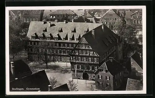 AK Reutlingen, Gymnasium aus der Vogelschau