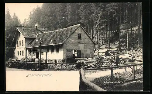 AK Friedrichroda, Gasthaus Schauenburgmühle