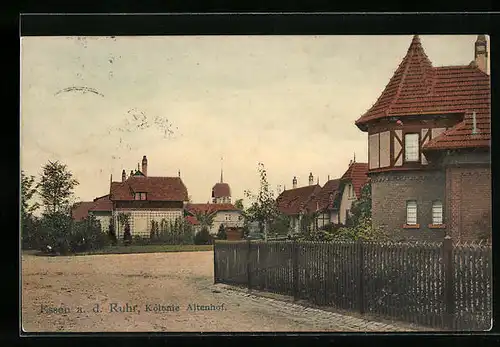 AK Essen /Ruhr, Strassenpartie in der Kolonie Altenhof