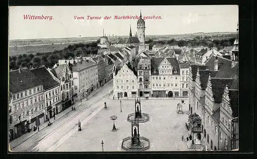 AK Wittenberg, Vom Turme der Marktkirche gesehen