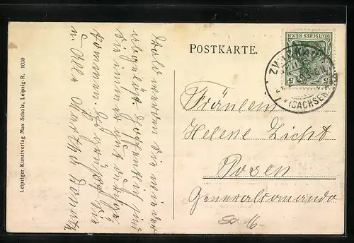 AK Zwickau i. Sa., Blick über den Markt