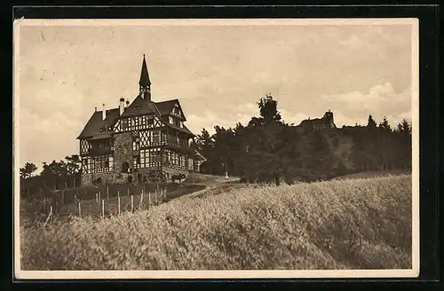 AK Marburg, Burgruine Frauenberg, Restaurant und Luftkurhaus