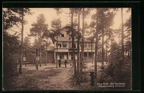 AK Bad Gottleuba, Berg-Hotel hinter Bäumen