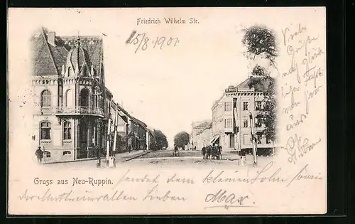 AK Neu-Ruppin, Friedrich-Wilhelm-Strasse