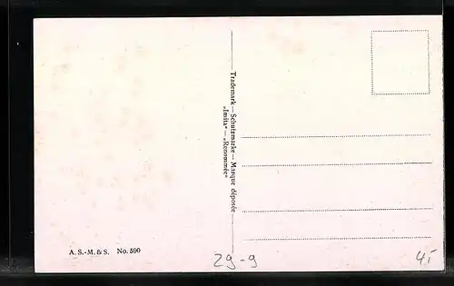 Künstler-AK Imita / A.S.-M. Leipzig Nr. 590: Mädchen mit Hüten spazieren im Park