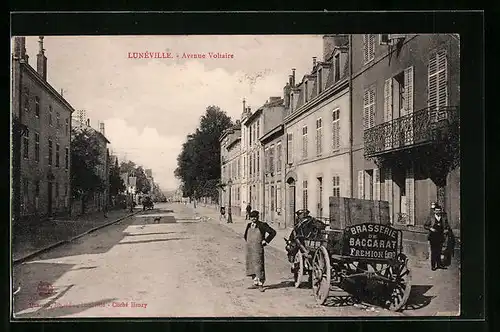 AK Lunéville, Avenue Voltaire