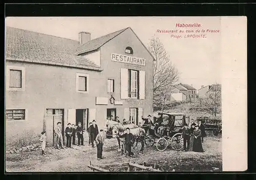 AK Habonville, Restaurant au coin de la France, Propr. Lapointe