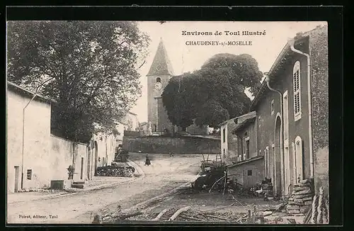 AK Chaudeney-sur-Moselle, Une Rue