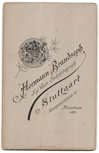 Fotografie H. Brandseph, Stuttgart, Marienstr. 36, Bürgerliches Paar in hübscher Kleidung