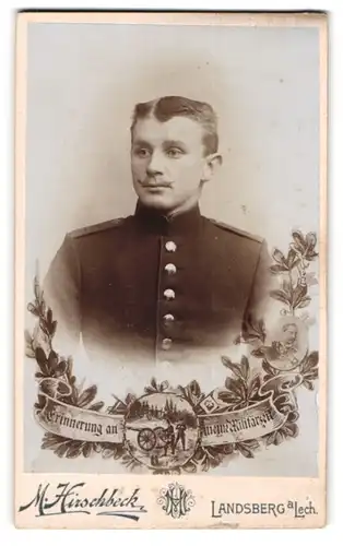Fotografie M. Hirschbeck, Landsberg am Lech, Soldat des 9. Rgts. in Uniform mit pomadisiertem Haar