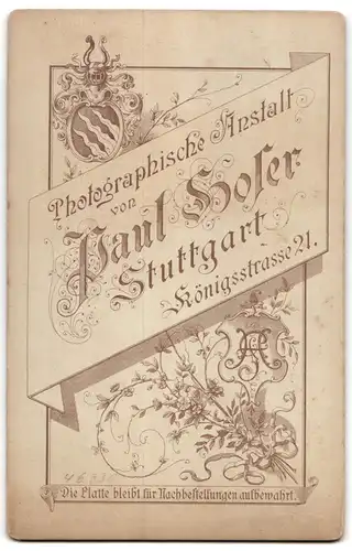 Fotografie Paul Hoser, Stuttgart, Königsstrasse 21, Jüngling mit Bürstenschnitt