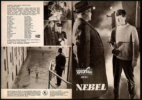 Filmprogramm PFP Nr. 30 /63, Nebel, Doris Weikow, Eberhard Esche, Johannes Arpe, Regie: Joachim Hasler