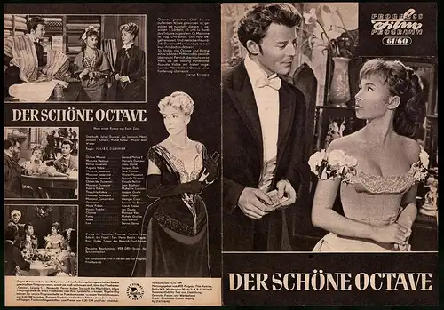 Filmprogramm PFP Nr. 61 /60, Der schöne Octave, Gérard Philipe, Danielle Darrieux, Regie: Julien Duvivier