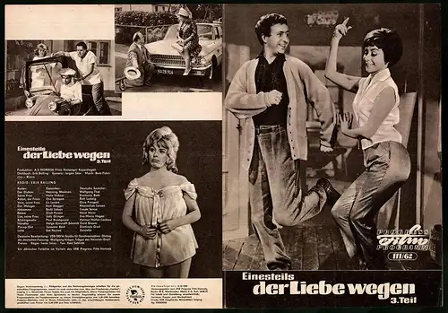 Filmprogramm PFP Nr. 111 /62, Einesteils der Liebe wegen - Teil III., Henning Moritzen, Helle Virkner, Regie: E. Balling