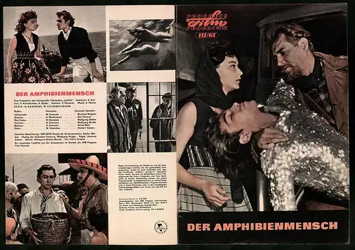 Filmprogramm PFP Nr. 112 /62, Der Amphibienmensch, W. Korenwe, A. Wertinskaja, Regie: G. Kasanski, W. Tschebotarjow