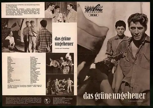 Filmprogramm PFP Nr. 45 /63, Das grüne Ungeheuer - Teil II., Jürgen Frohriep, Kati Székely, Regie: Rudi Kurz
