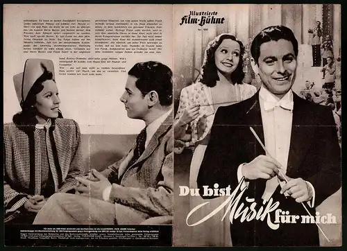 Filmprogramm IFB Nr. 909, Du bist Musik für mich, Rudolf Prack, Sonja Ziemann, Regie: Geza von Cziffra